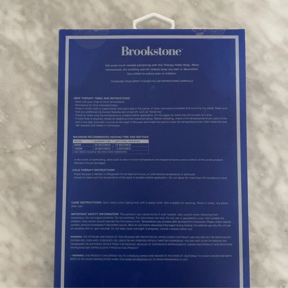 Brookstone Therapy Ankle Wrap • Hot & Cold • Reusable & Portable Gel Beads NEW - Picture 3 of 4